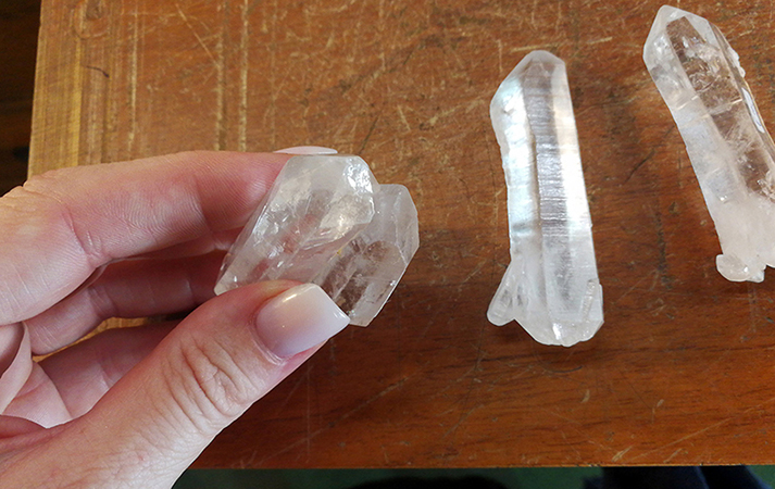 Photo of clear crystals - Copyright Lorena Guida, Distance energy healing - Florence, Tuscany, Italy